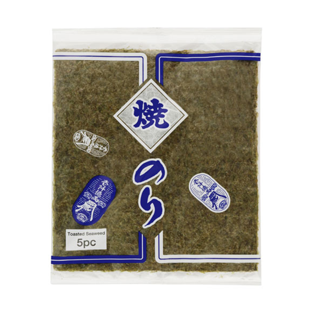 Yaki Nori (Green) (Toasted Seaweed for Sushi) (5pc)